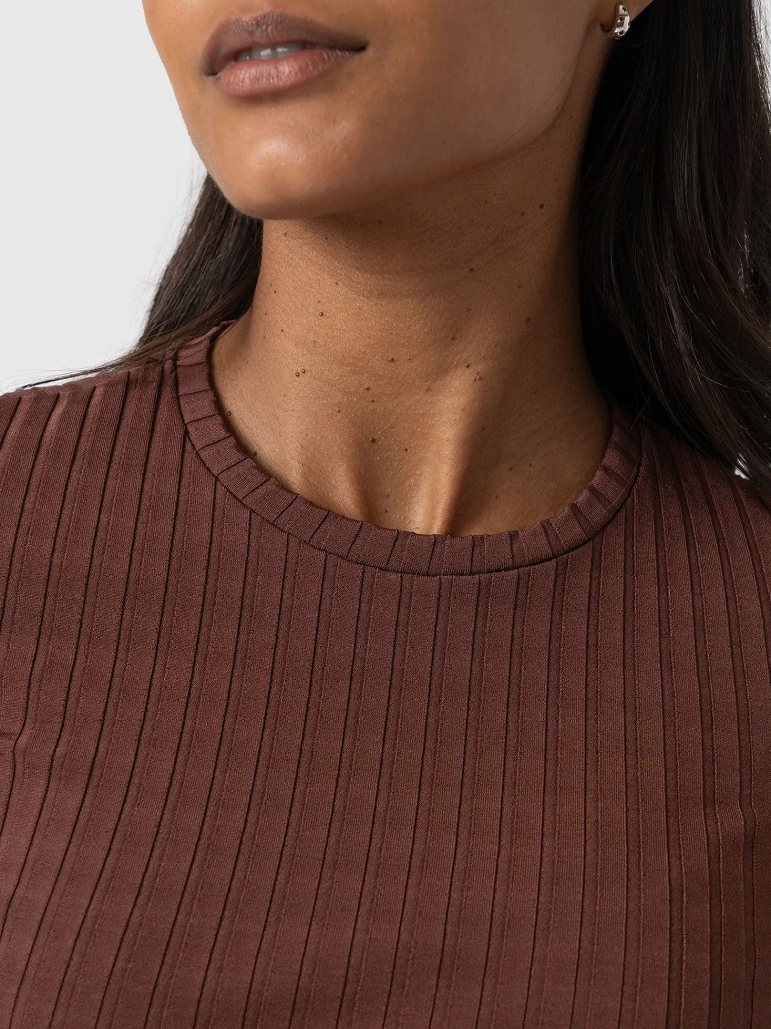 Online Saint and Sofia Adaline Tee - Maroon Rib