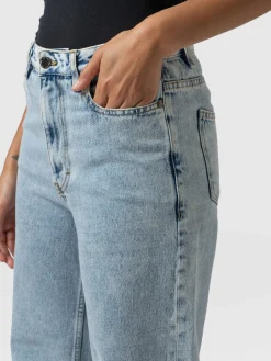 Fashion Saint and Sofia Adjustable Wide Leg Jeans - Pale Blue