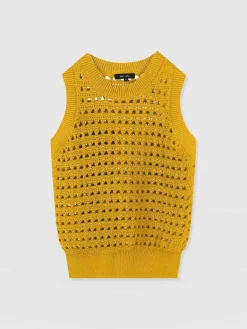 Outlet Saint and Sofia Adler Sleeveless Knit - Mustard