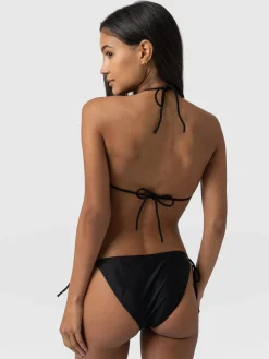 Online Saint and Sofia Alba Tie Side Bikini Bottom - Black