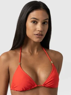 Online Saint and Sofia Alba Triangle Bikini Top - Red