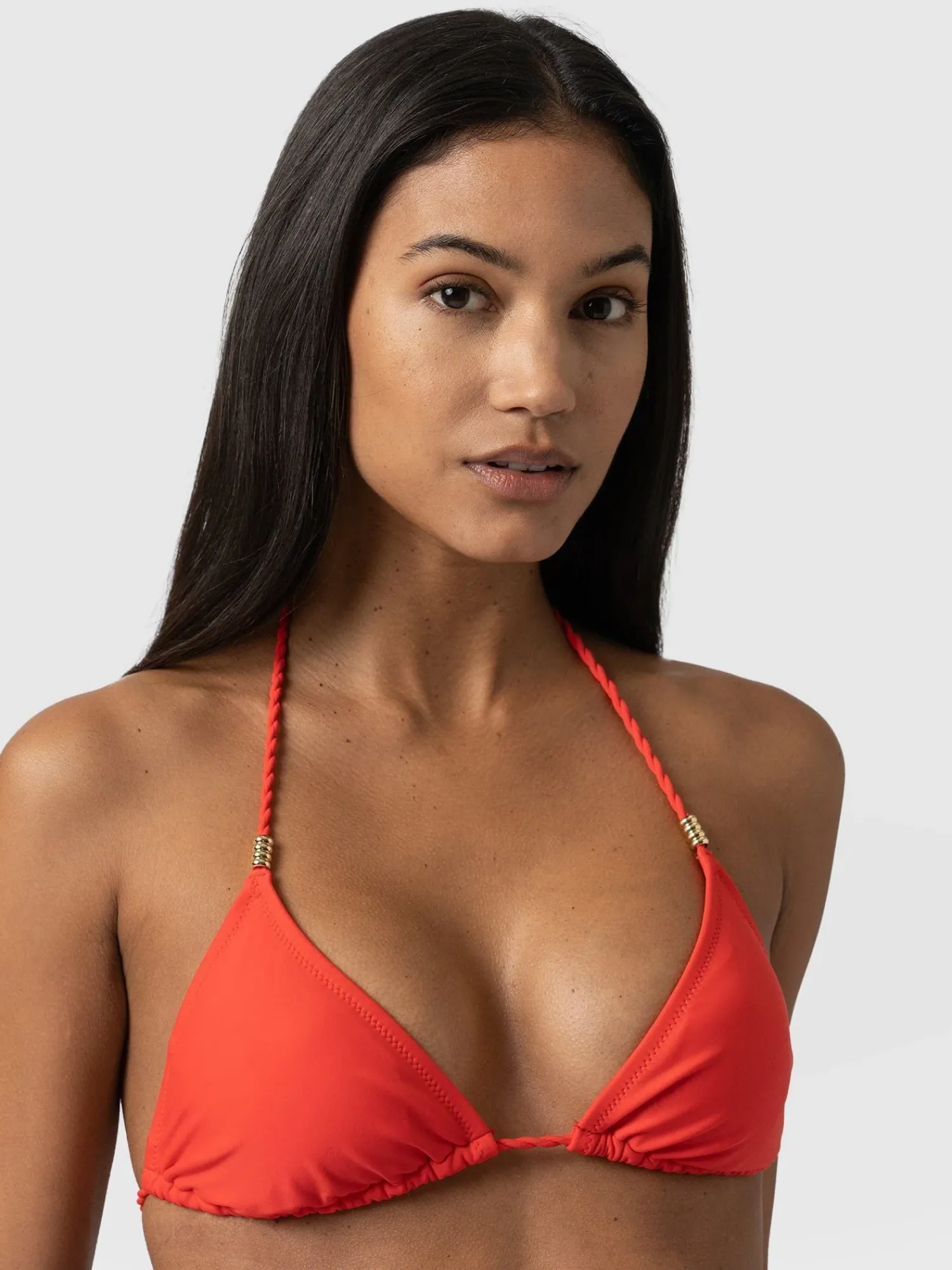 Online Saint and Sofia Alba Triangle Bikini Top - Red