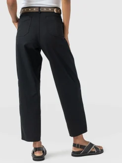 Discount Saint and Sofia Alma Barrel Leg Chino - Black
