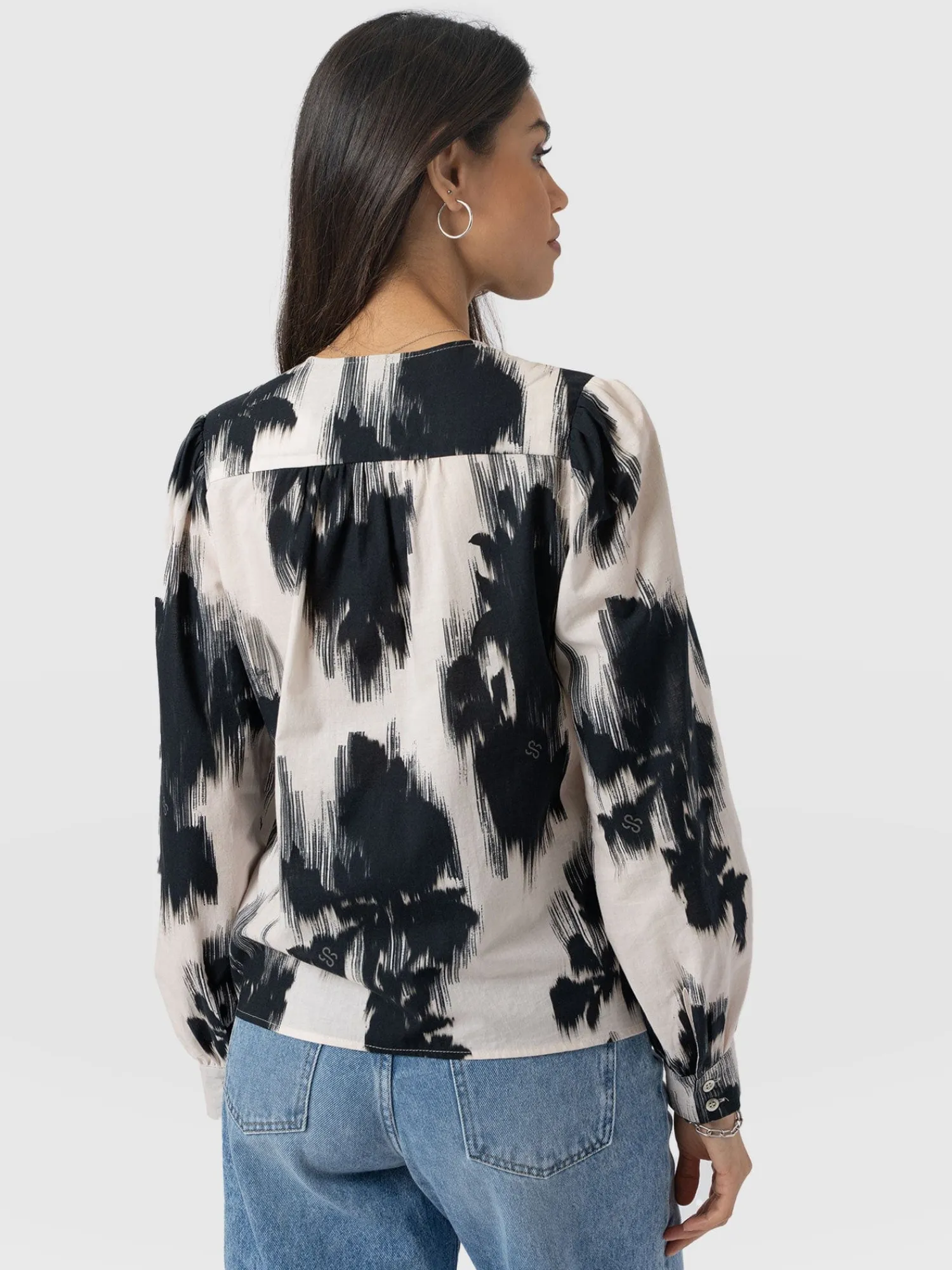 Discount Saint and Sofia Amelie Blouse - White Fade Floral