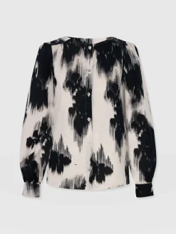 Discount Saint and Sofia Amelie Blouse - White Fade Floral