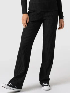 Hot Saint and Sofia Apartment Pant Ribbed - Black Rib