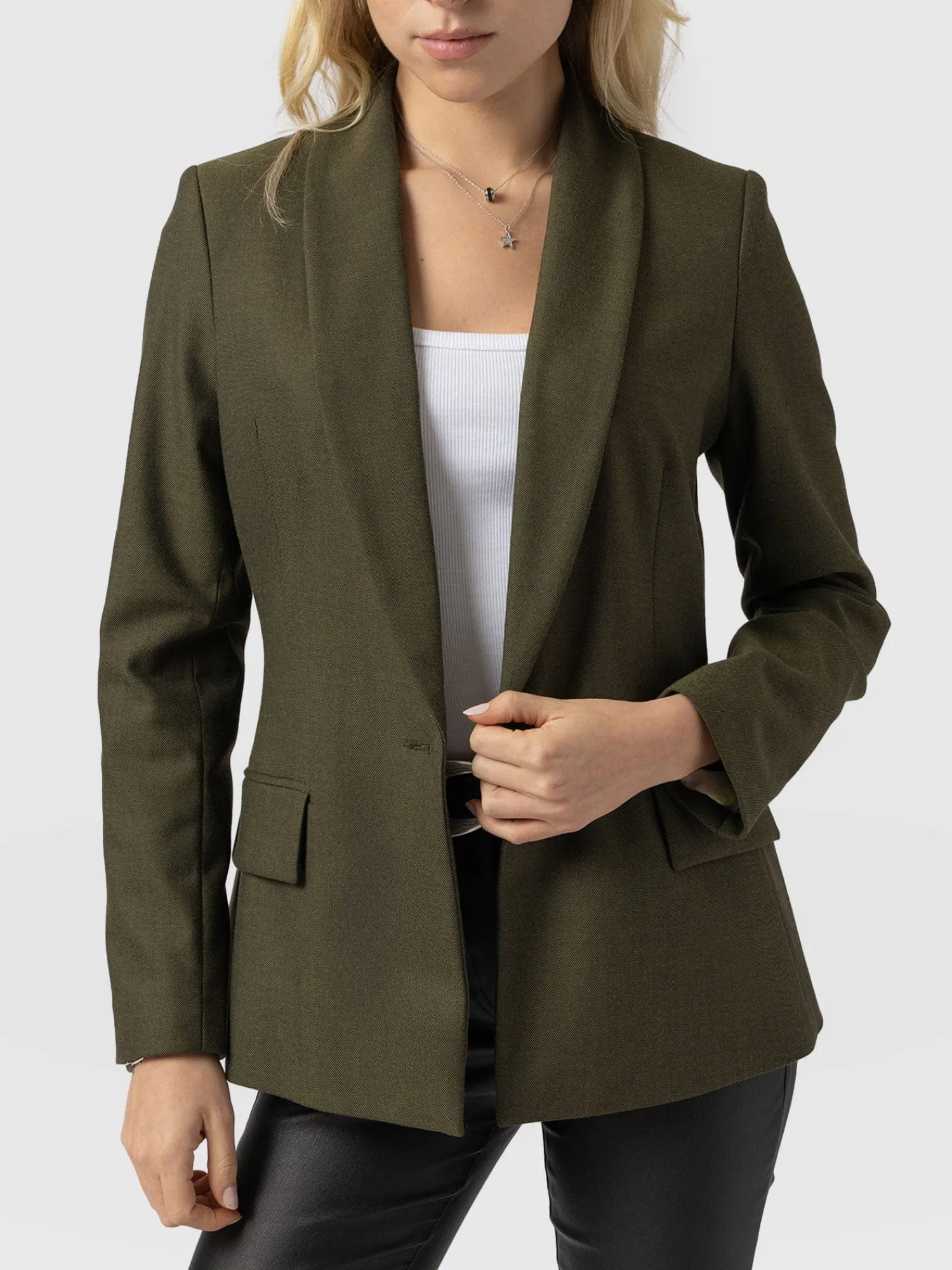 New Saint and Sofia Argent Blazer - Khaki