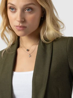 New Saint and Sofia Argent Blazer - Khaki