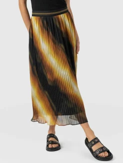 Online Saint and Sofia Aria Pleated Skirt - Yellow Gradient
