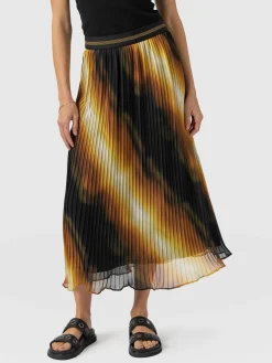 Online Saint and Sofia Aria Pleated Skirt - Yellow Gradient