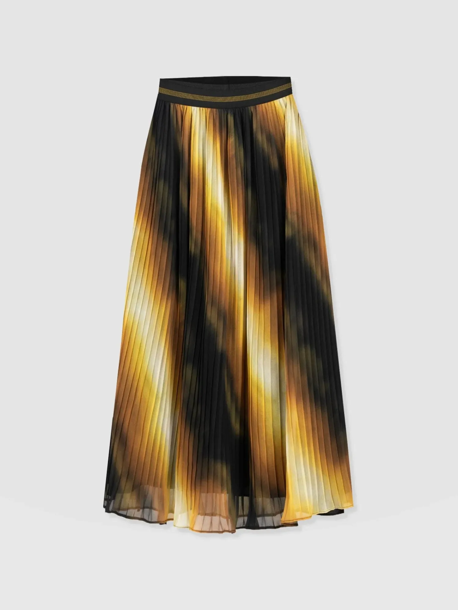 Online Saint and Sofia Aria Pleated Skirt - Yellow Gradient