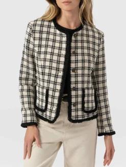 Best Saint and Sofia Ashby Jacket - Black/White Check