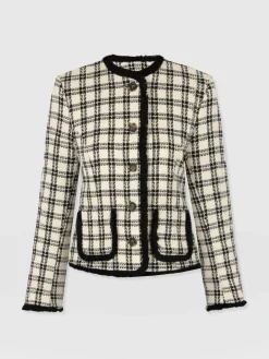 Best Saint and Sofia Ashby Jacket - Black/White Check