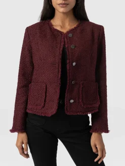 Best Saint and Sofia Ashby Jacket - Maroon