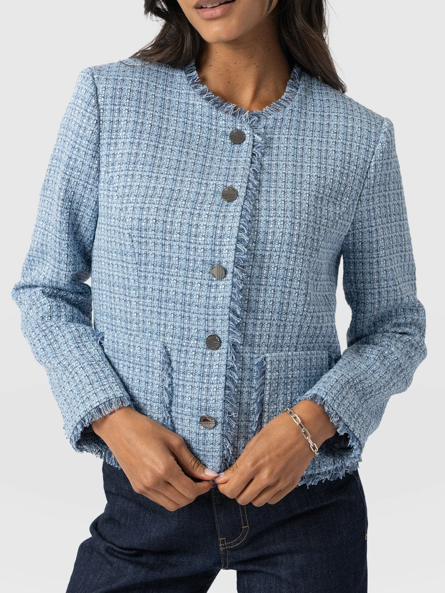 Fashion Saint and Sofia Ashby Jacket - Pale Blue