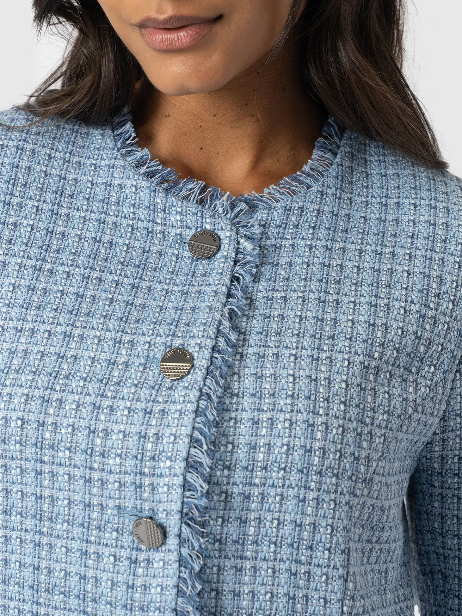 Fashion Saint and Sofia Ashby Jacket - Pale Blue
