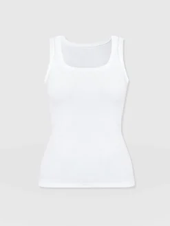 Sale Saint and Sofia Asher Scoop Neck Vest - White