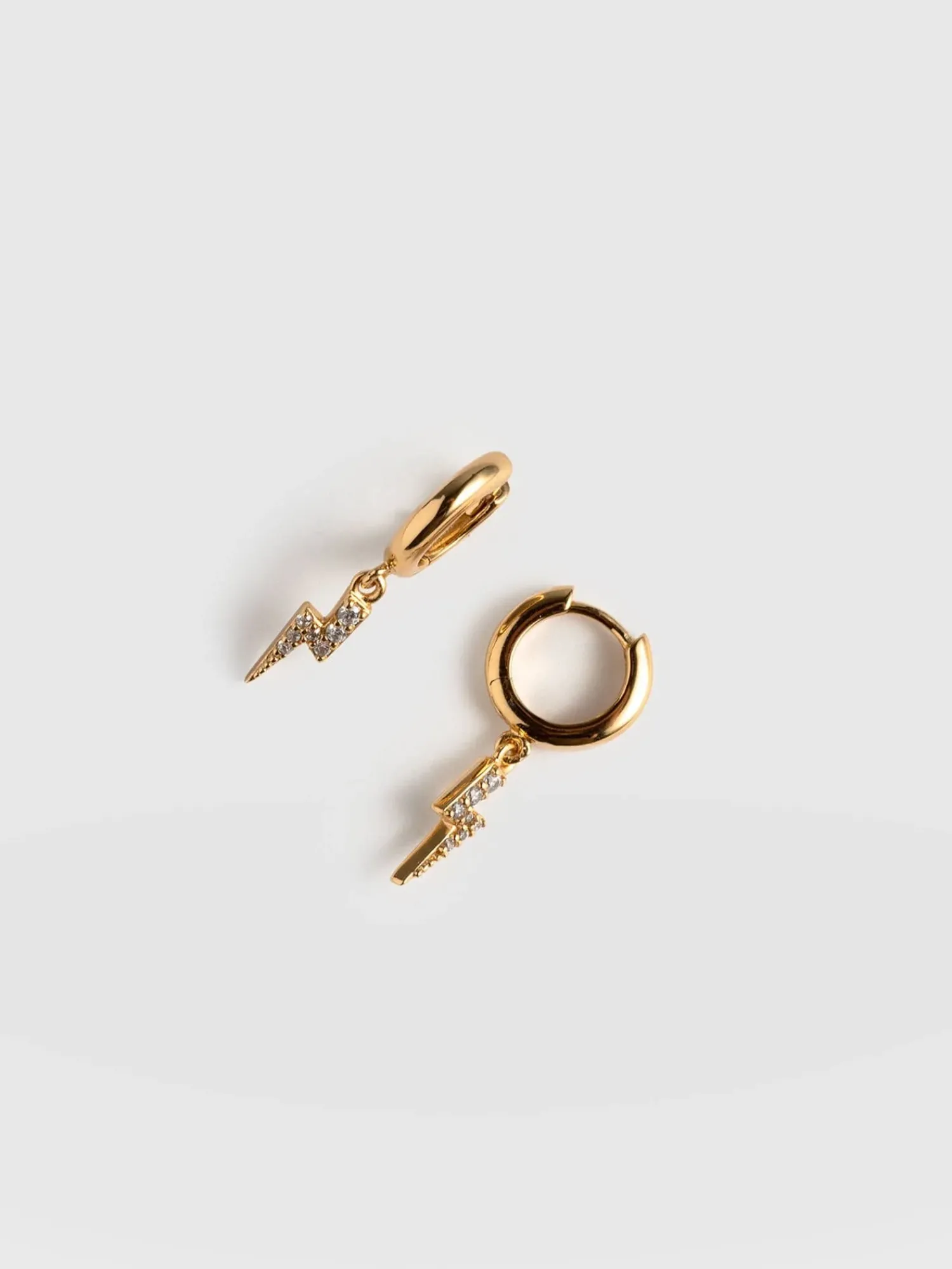 New Saint and Sofia Astral Lightning Charm Drop Earrings - Gold