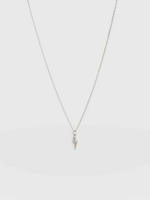 Hot Saint and Sofia Astral Lightning Charm Necklace - Silver