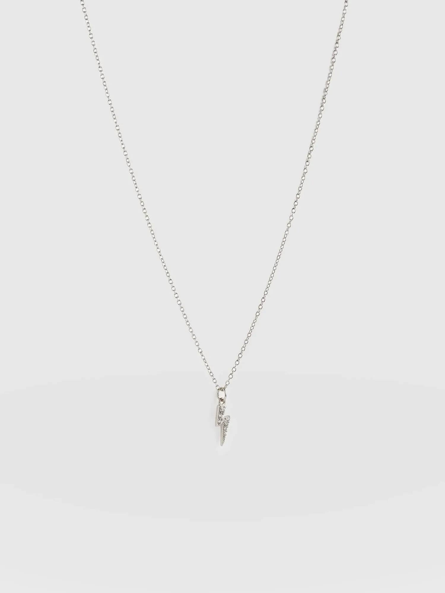 Hot Saint and Sofia Astral Lightning Charm Necklace - Silver