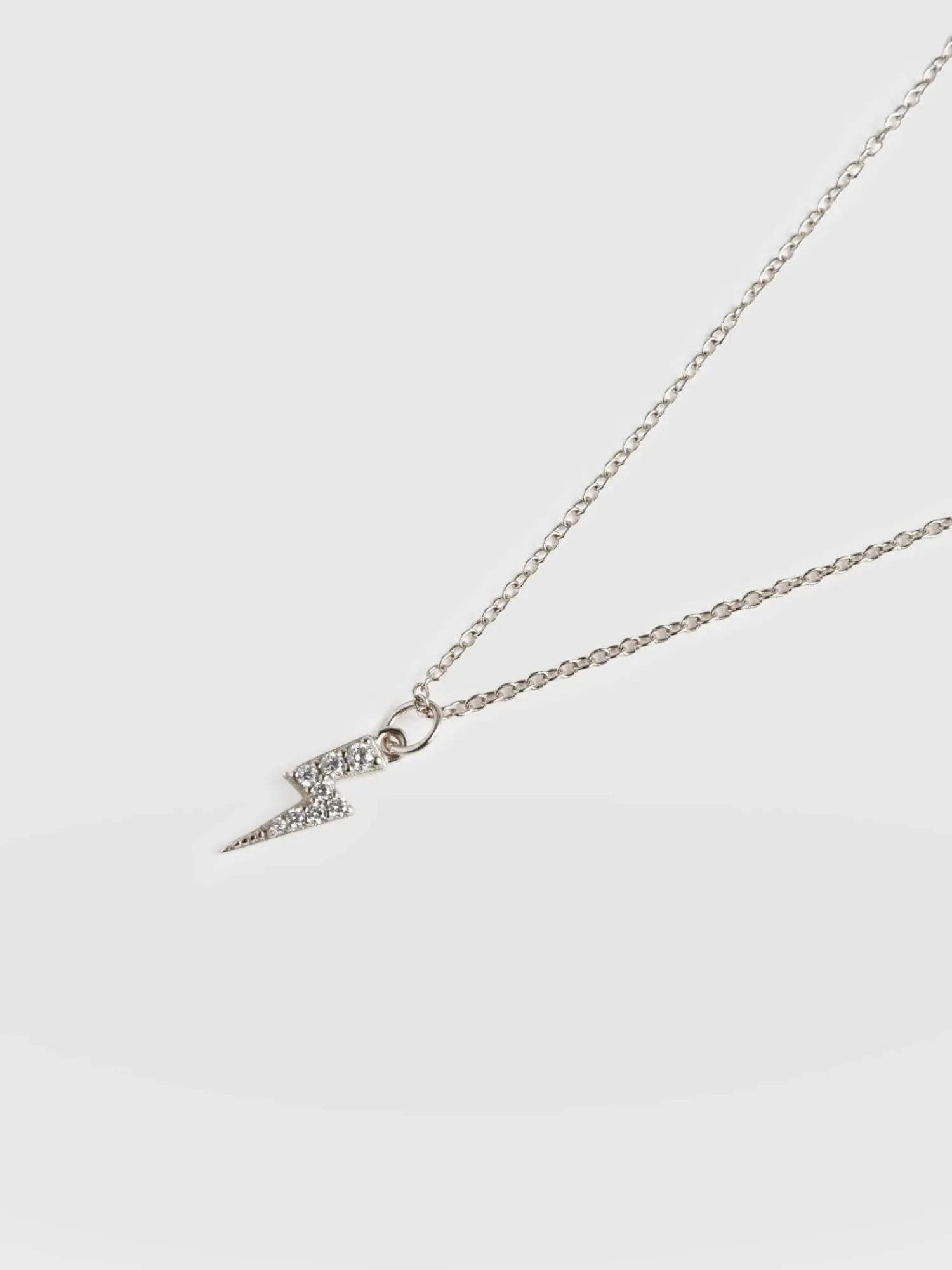 Hot Saint and Sofia Astral Lightning Charm Necklace - Silver