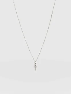 Hot Saint and Sofia Astral Lightning Charm Necklace - Silver