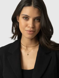 Clearance Saint and Sofia Astrid Cropped Blazer - Black