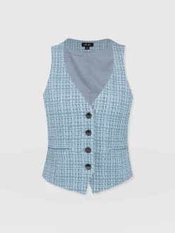 New Saint and Sofia Astrid Waistcoat - Pale Blue