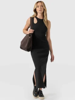 Discount Saint and Sofia Axel Cut Out Dress - Black