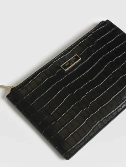 Clearance Saint and Sofia Beauty Pouch - Black Croc