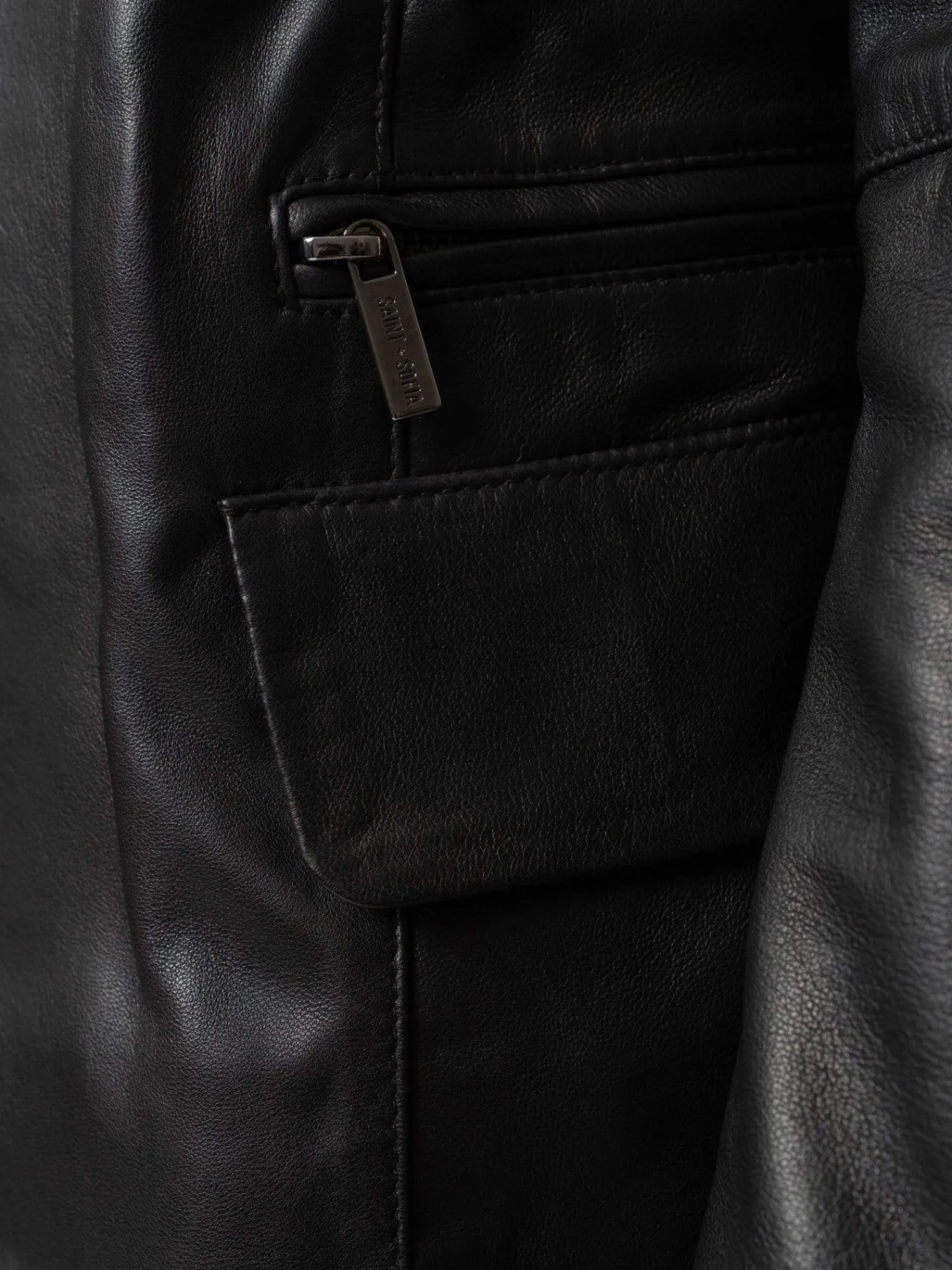 Fashion Saint and Sofia Blane Leather Jacket - Black