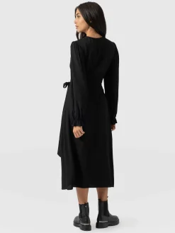 Best Saint and Sofia Bonnie Wrap Dress - Black