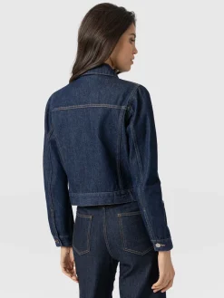 Discount Saint and Sofia Bowie Denim Jacket - Indigo Blue