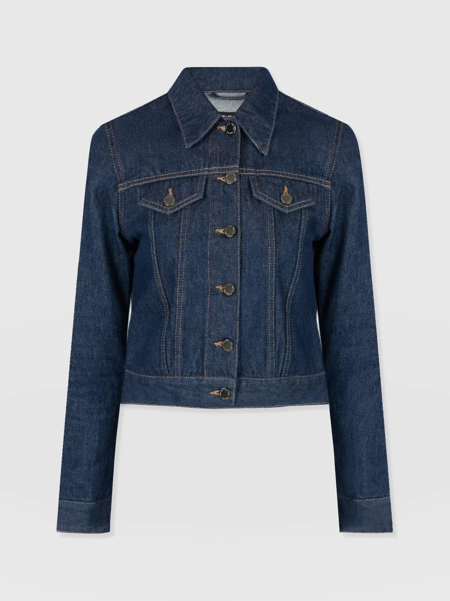 Discount Saint and Sofia Bowie Denim Jacket - Indigo Blue