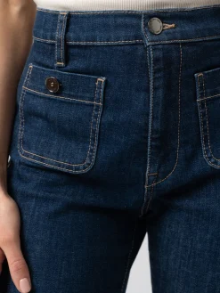 Sale Saint and Sofia Bowie Stretch Flare Jeans - Mid Blue