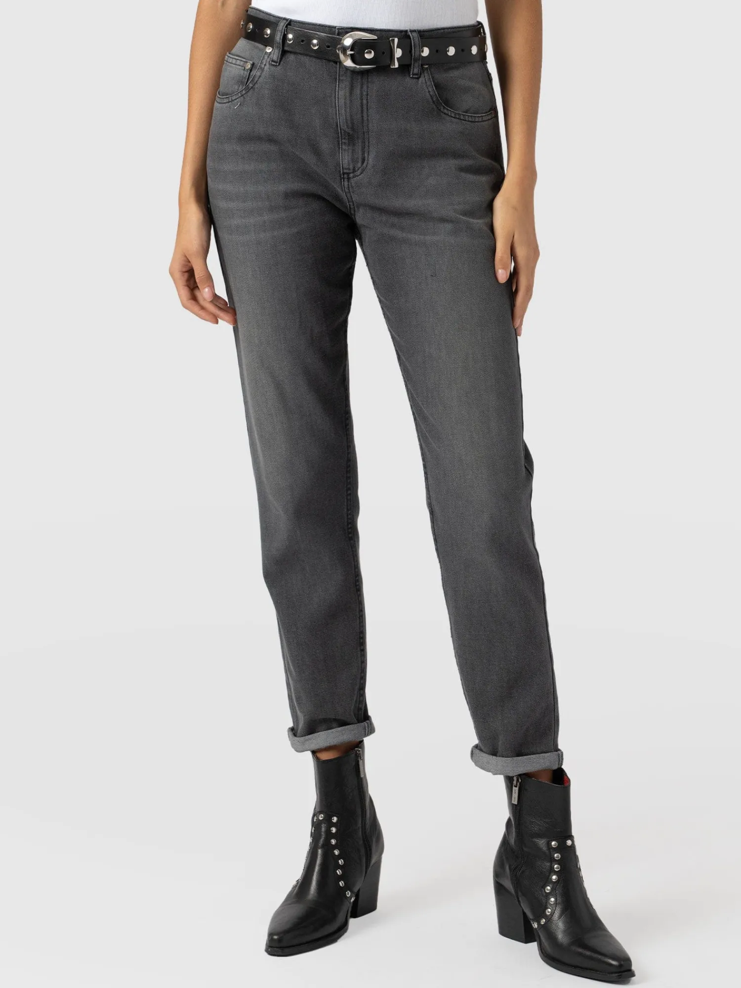 New Saint and Sofia Boyfriend Jeans - Black