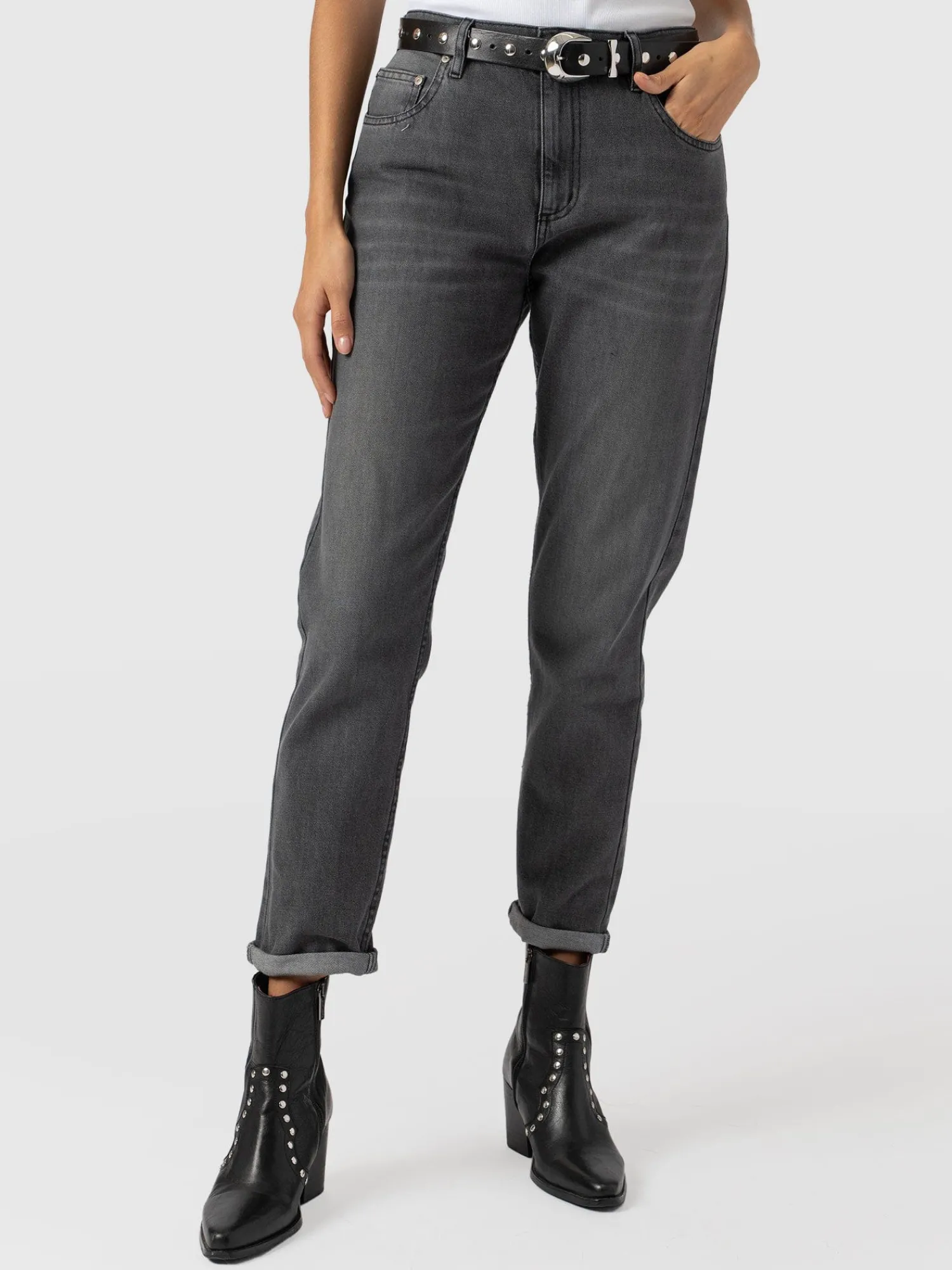 New Saint and Sofia Boyfriend Jeans - Black