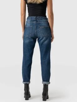 Outlet Saint and Sofia Boyfriend Jeans - Mid Blue