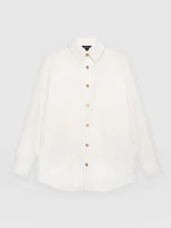 Outlet Saint and Sofia Boyfriend Shirt - White