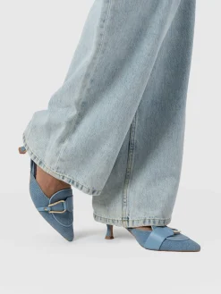 Sale Saint and Sofia Bridget Sling Back Heels - Blue