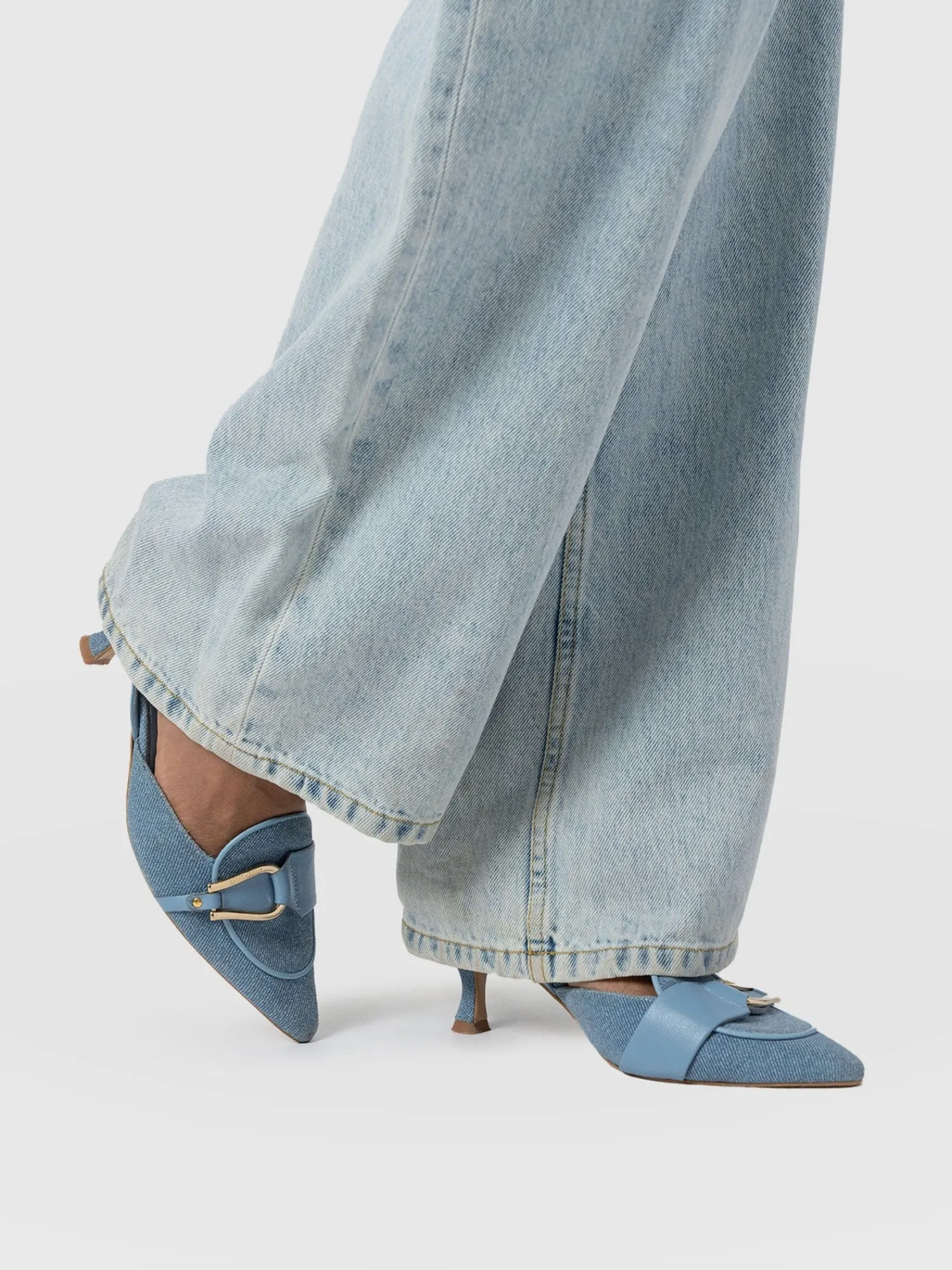 Sale Saint and Sofia Bridget Sling Back Heels - Blue