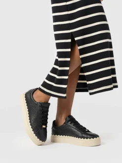 Online Saint and Sofia Brook Scallop Sneaker - Black