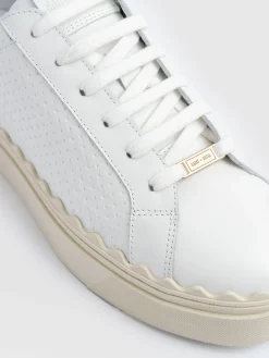 Fashion Saint and Sofia Brook Scallop Sneaker - White