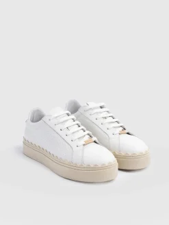 Fashion Saint and Sofia Brook Scallop Sneaker - White