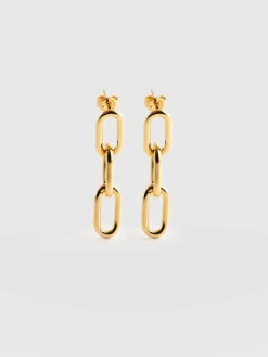 Best Saint and Sofia Cable Chain Drop Earrings - Gold