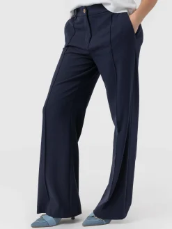 Outlet Saint and Sofia Cambridge Tailored Wide Leg Pant - Navy