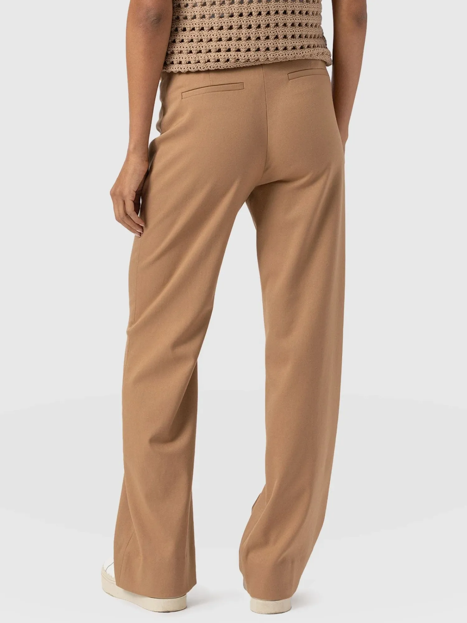Outlet Saint and Sofia Cambridge Tailored Wide Leg Pant - Camel