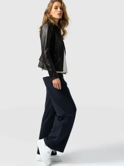 Discount Saint and Sofia Camden Wide Leg Pant - Navy