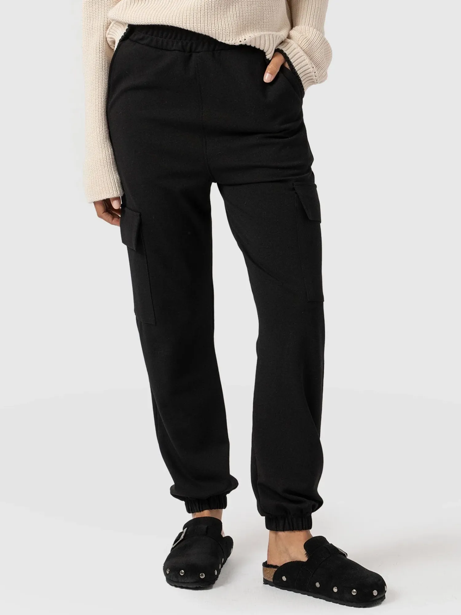 Clearance Saint and Sofia Cargo Tapered Pant - Black