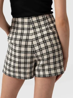 Outlet Saint and Sofia Carnaby Short - Black & Cream Check
